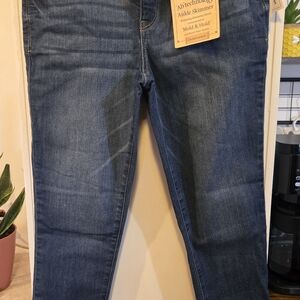 Democracy Dark Blue Ankle Skimmer Jeans